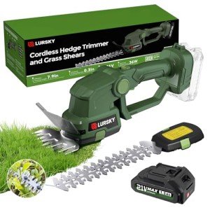 LURSKY 21V Cordless Hedge Trimmer & Grass Shears