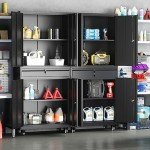 Yizosh Rolling Metal Garage Storage Cabinet with Lockbox