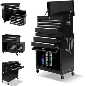 8-Drawer Rolling Tool Box with Wheels