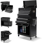 8-Drawer Rolling Tool Box with Wheels