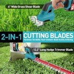 Sinbyuer 2-in-1 Cordless Hedge Trimmer & Grass Shear