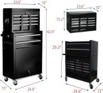 8-Drawer Rolling Tool Box with Wheels