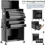 8-Drawer Rolling Tool Box with Wheels