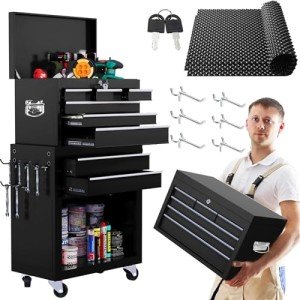 Clickoods 8-Drawer Rolling Tool Chest and Organizer