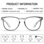 TOREGE Stylish Safety Glasses with Scratch-Resistant Lenses