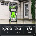Greenworks 2700 PSI Pressure Washer with Foam Cannon