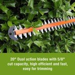 WORKPRO 20V Cordless Hedge Trimmer with Quick Charger