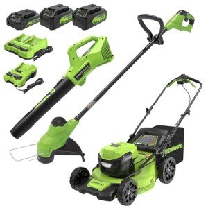 Greenworks 48V Cordless Mower, Trimmer & Blower Kit