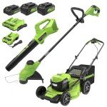 Greenworks 48V Cordless Mower, Trimmer & Blower Kit