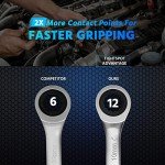 10-Piece Ratcheting Wrench Set with Organizer