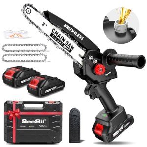 Seesii 8-Inch Cordless Mini Chainsaw with Batteries