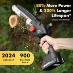 Seesii 8-Inch Cordless Mini Chainsaw with Batteries
