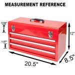 Torin 20" Red Portable 3 Drawer Tool Box