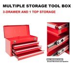 Torin 20" Red Portable 3 Drawer Tool Box