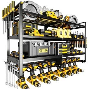 Heavy-Duty Power Tool Wall Organizer with Storage