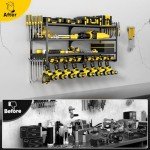 Heavy-Duty Power Tool Wall Organizer with Storage