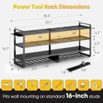 Heavy-Duty Power Tool Wall Organizer with Storage