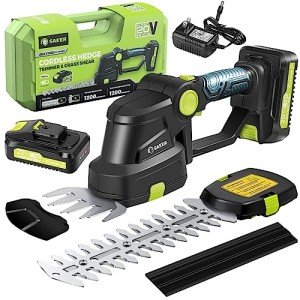 Saker 20V Cordless Hedge Trimmer with Batteries