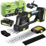 Saker 20V Cordless Hedge Trimmer with Batteries