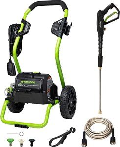 Greenworks 2000 PSI Electric Pressure Washer with Wheels