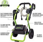 Greenworks 2000 PSI Electric Pressure Washer with Wheels