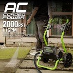 Greenworks 2000 PSI Electric Pressure Washer with Wheels