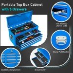 8-Drawer Rolling Tool Chest with Wheels - Blue