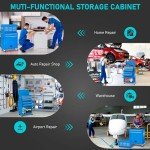8-Drawer Rolling Tool Chest with Wheels - Blue