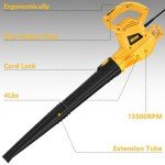 Alloyman 7AMP Electric Leaf Blower - 130MPH Portable