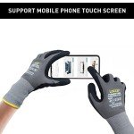 LOCCEF MicroFoam Nitrile Coated Work Gloves - 6 Pairs