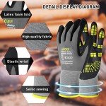 LOCCEF MicroFoam Nitrile Coated Work Gloves - 6 Pairs