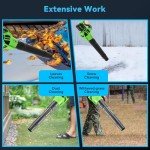 Cordless Leaf Blower with 2 Batteries and Charger