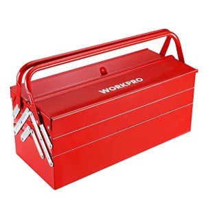 WORKPRO 18-Inch Metal Cantilever Tool Box