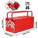 WORKPRO 18-Inch Metal Cantilever Tool Box