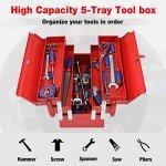 WORKPRO 18-Inch Metal Cantilever Tool Box