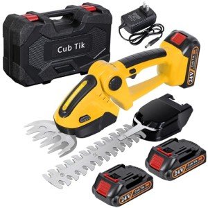 21V Cordless Hedge Trimmer with Battery & Charger