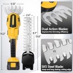 21V Cordless Hedge Trimmer with Battery & Charger