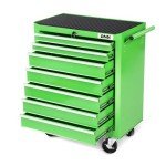 7-Drawer Rolling Tool Cabinet with Lock, Green