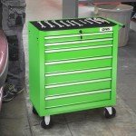 7-Drawer Rolling Tool Cabinet with Lock, Green