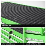 7-Drawer Rolling Tool Cabinet with Lock, Green