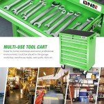 7-Drawer Rolling Tool Cabinet with Lock, Green