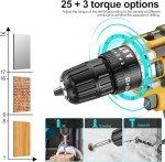 JayLene 21V Cordless Drill Set with 59 Pieces