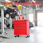 TANKSTORM Heavy Duty 5-Drawer Rolling Tool Cart
