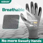 Kebada W1 Touchscreen Work Gloves - 12 Pairs