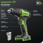 Greenworks 24V Cordless Drill Kit with Batteries