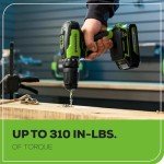 Greenworks 24V Cordless Drill Kit with Batteries