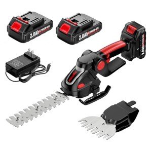 FULLYEA Cordless Electric Hedge Trimmer with Batteries