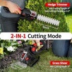 FULLYEA Cordless Electric Hedge Trimmer with Batteries