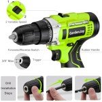 GardenJoy 12V Cordless Power Drill Set with Accessories