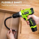 GardenJoy 12V Cordless Power Drill Set with Accessories
